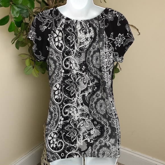 Vintage Suzie Black and and White Blouse - Picture 3 of 11